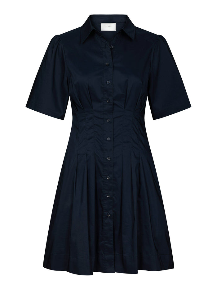 Bentha poplin dress navy