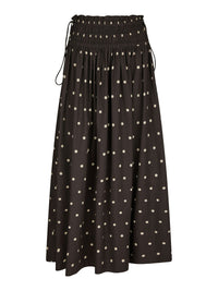 Lillie Dot Skirt Dark Brown