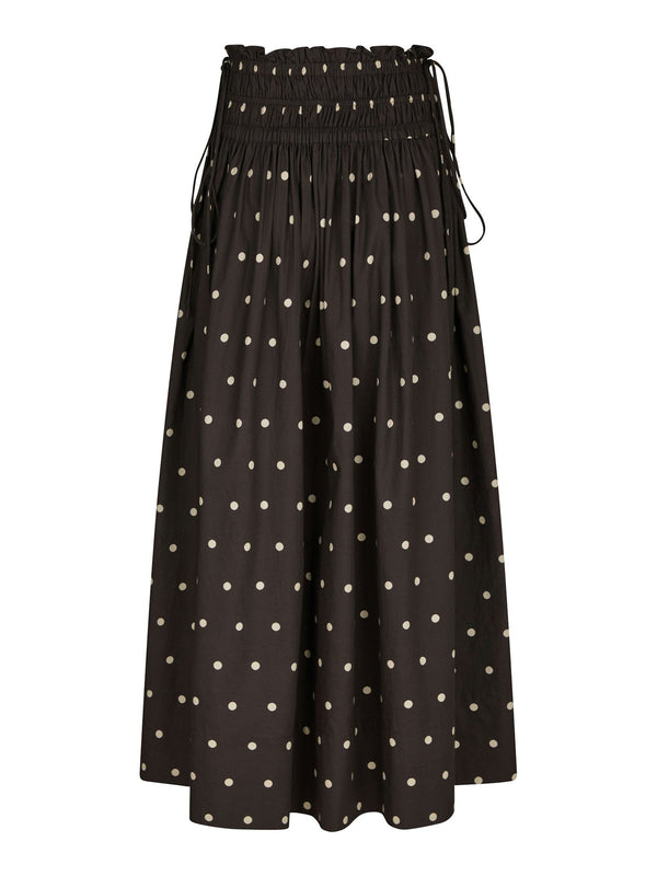 Lillie Dot Skirt Dark Brown