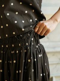 Lillie Dot Skirt Dark Brown