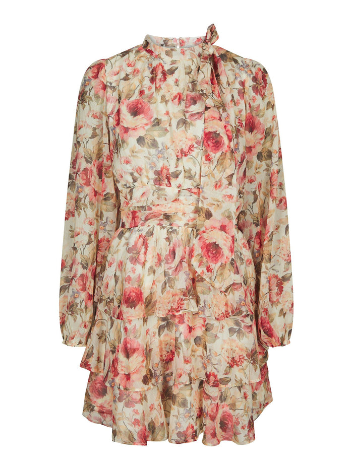 Mio Vintage Flower Dress Creme NN