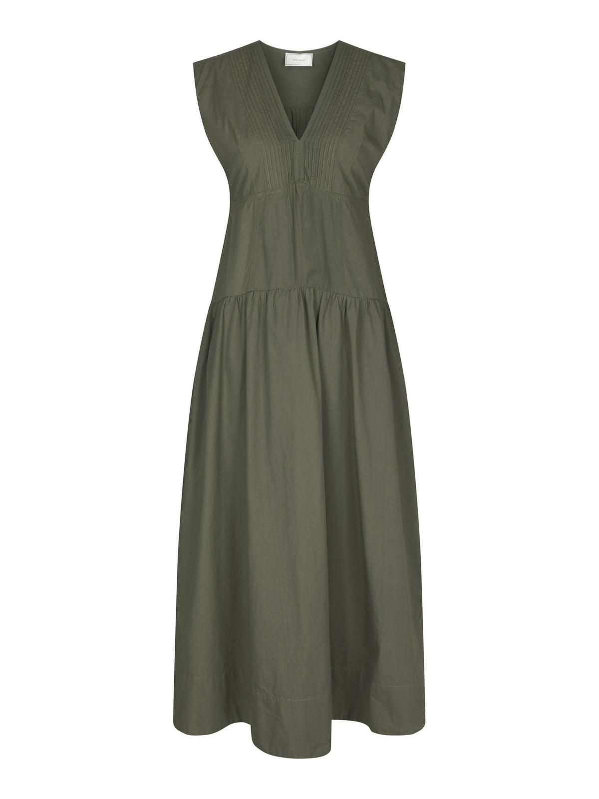 Halise Poplin Dress Army