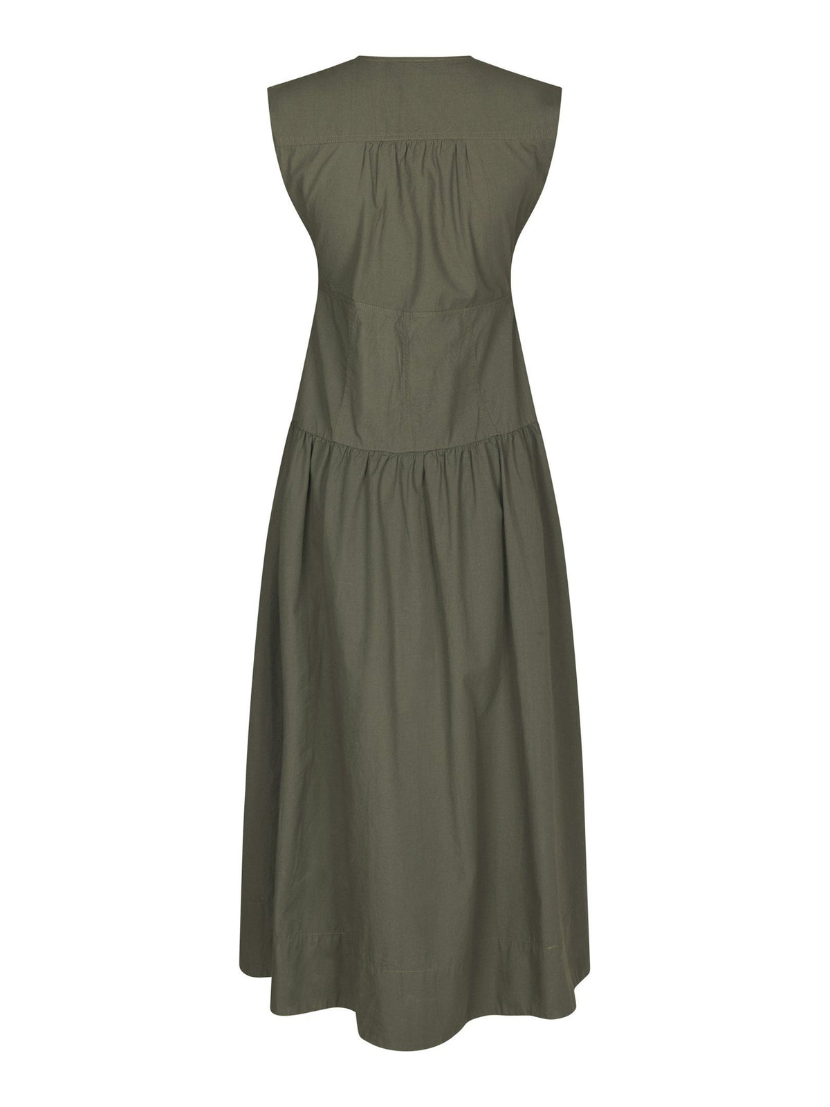 Halise Poplin Dress Army