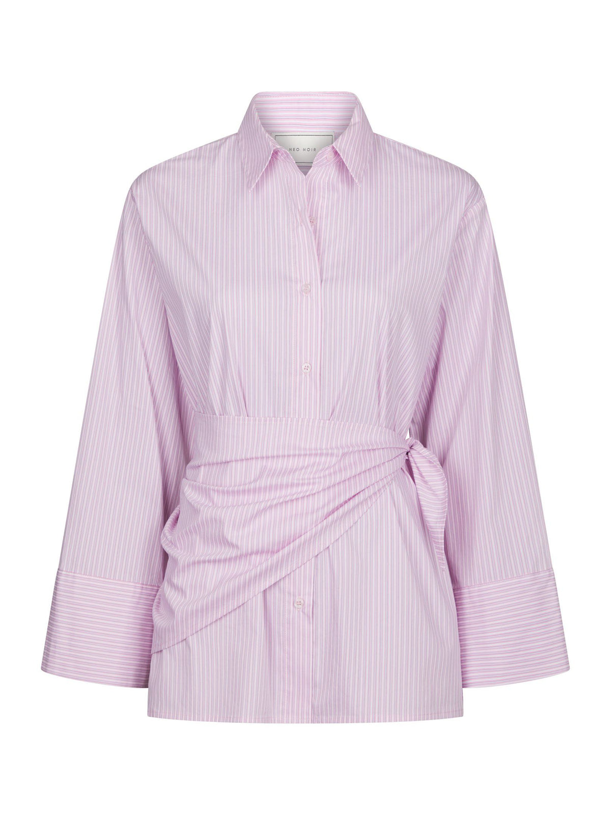 Dita Scarf Stripe Shirt Light Pink