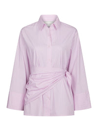Dita Scarf Stripe Shirt Light Pink