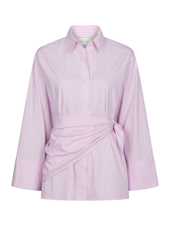 Dita Scarf Stripe Shirt Light Pink