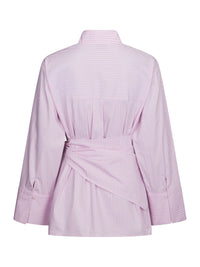 Dita Scarf Stripe Shirt Light Pink