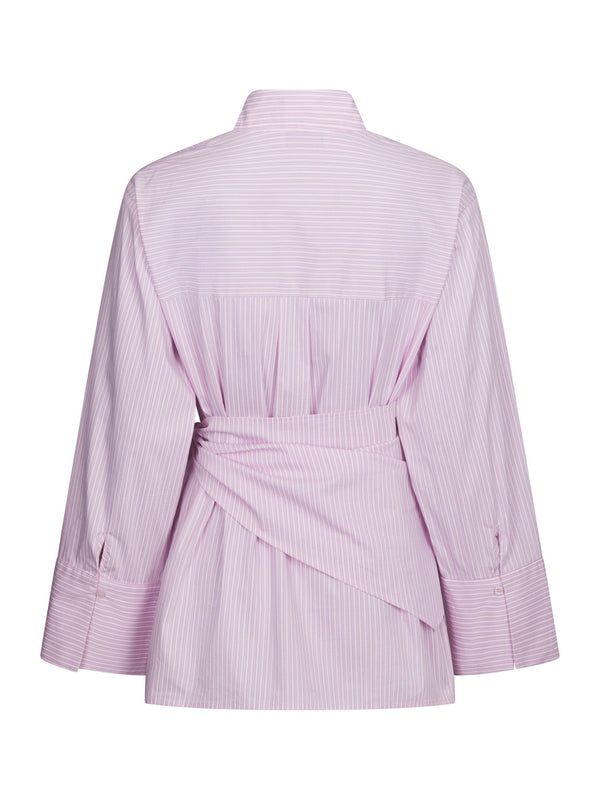 Dita Scarf Stripe Shirt Light Pink