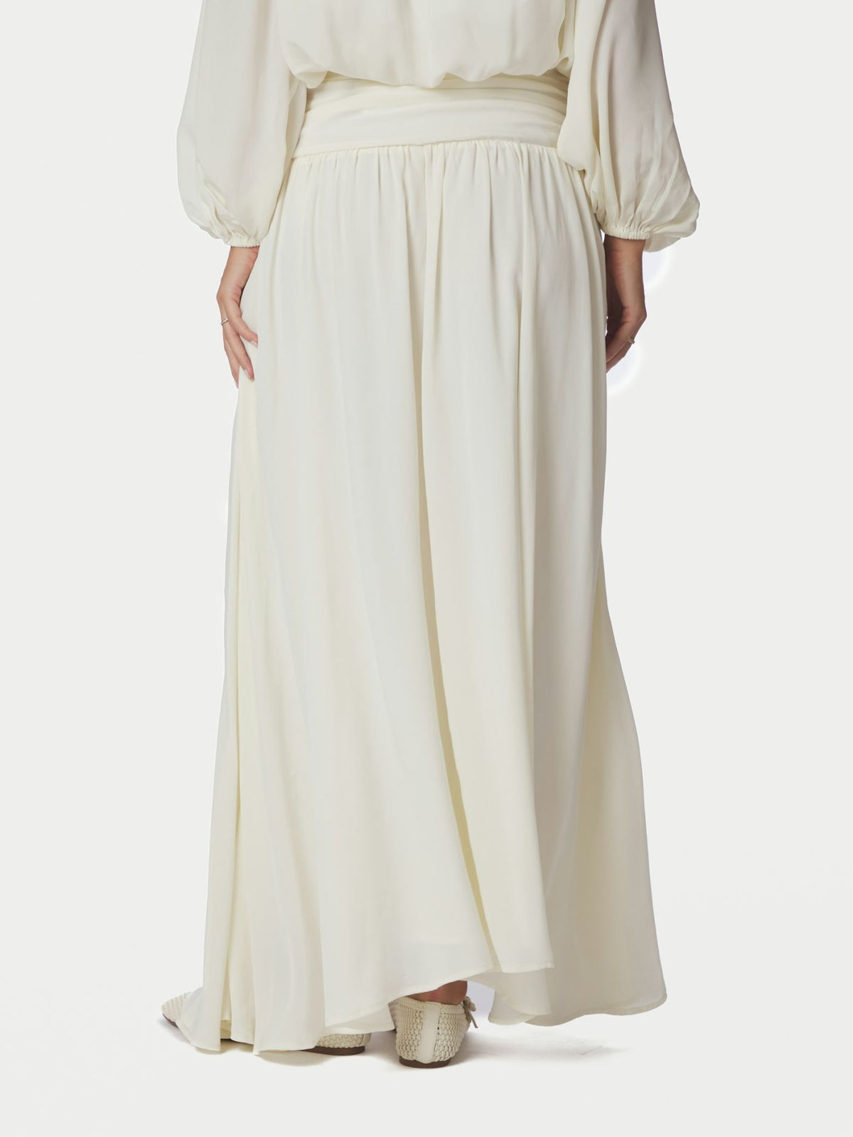 Morien Woven Maxi Skirt Off White
