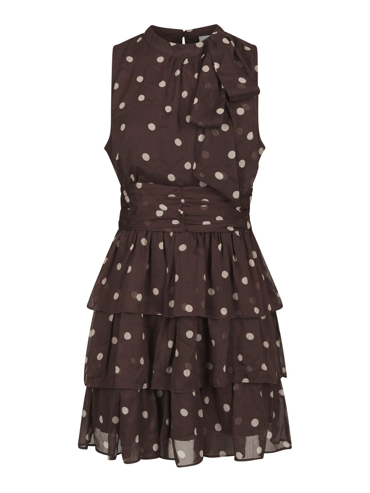 May Big Dot Dress Brown