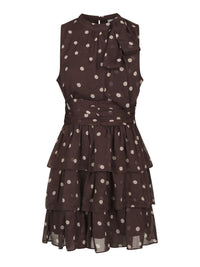 May Big Dot Dress Brown