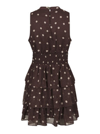 May Big Dot Dress Brown