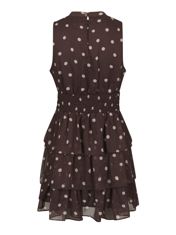 May Big Dot Dress Brown