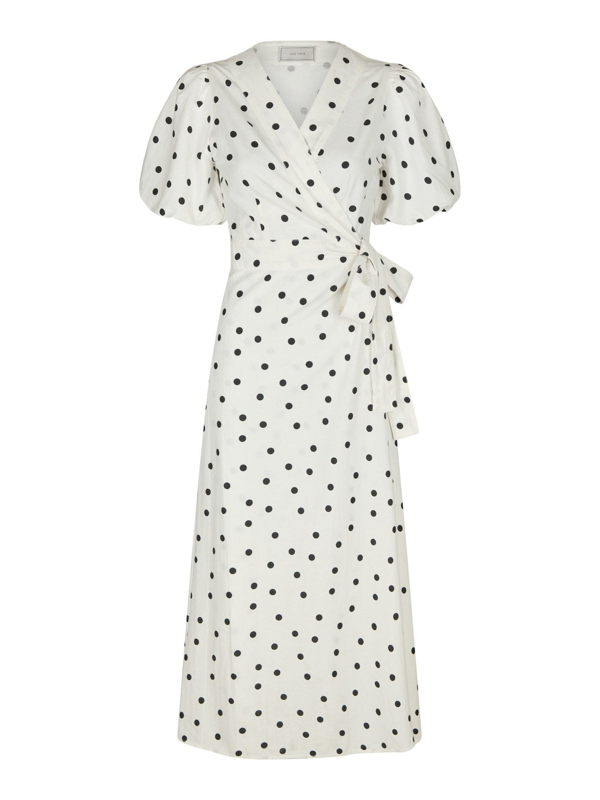 Clarine Linen Dot Dress White