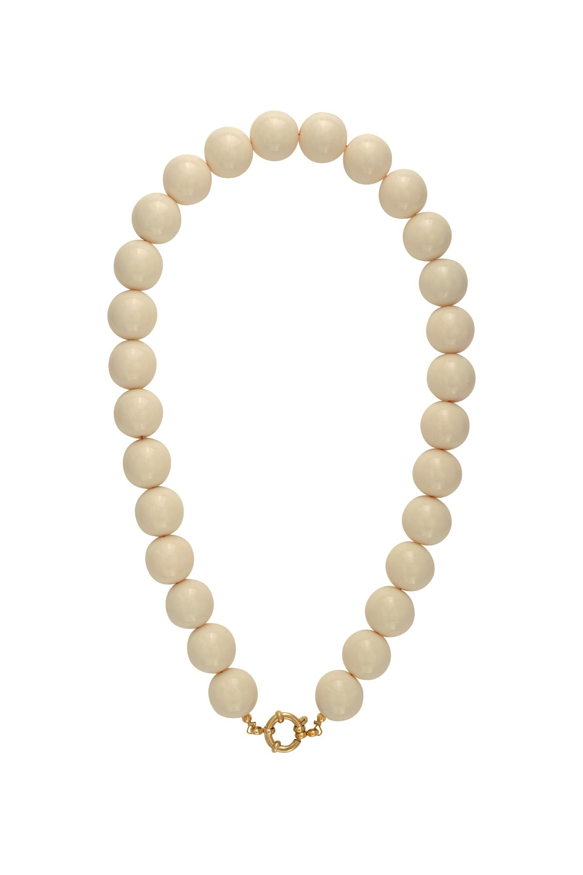 Ketting Kralen 15mm Khaki 219463 - Bij Keesje - Ketting
