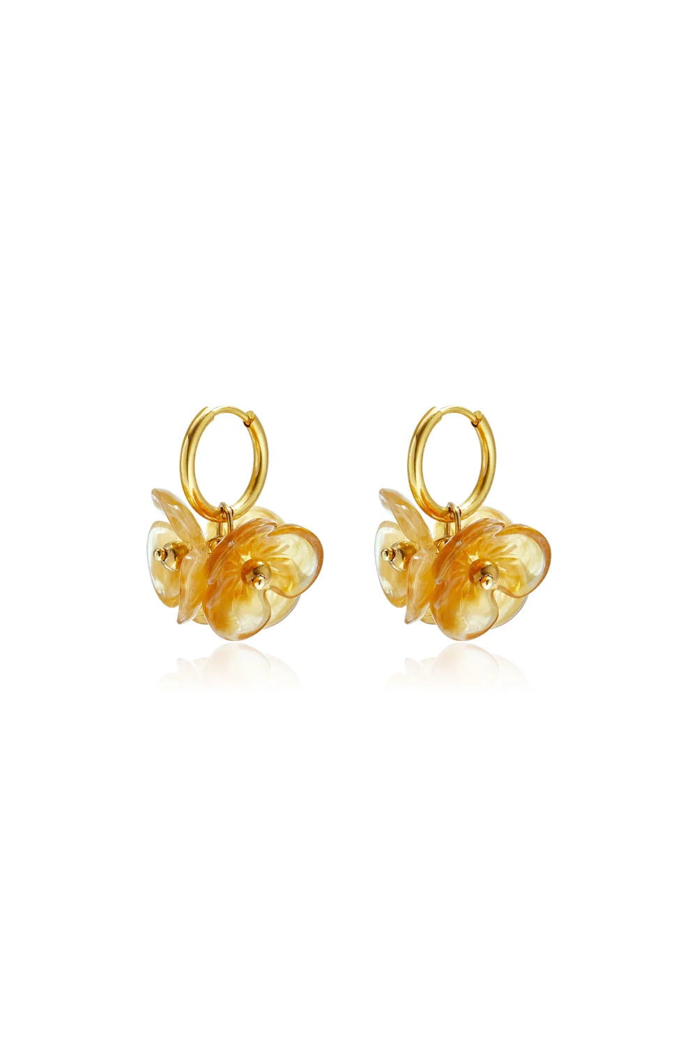 Oorbellen Mariella small flower khaki