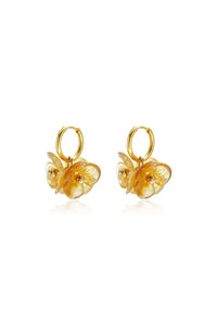 Oorbellen Mariella small flower khaki