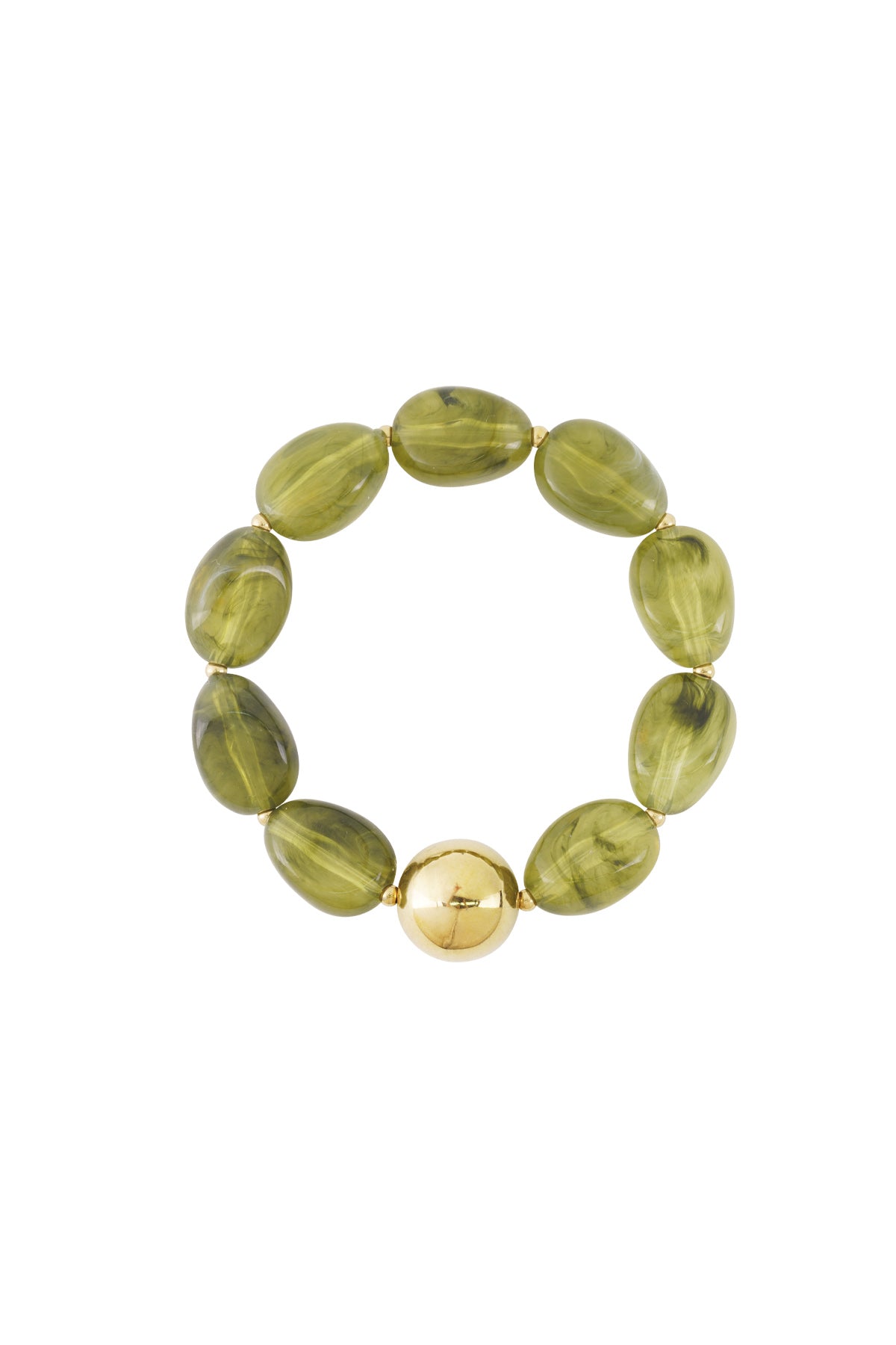 Armband Kralen Legergroen 296311 - Bij Keesje - Armband
