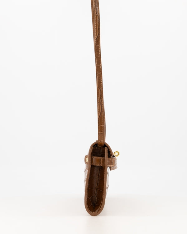 Tas Palermo croco bruin