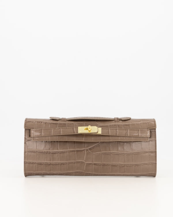 Tas Palermo croco taupe