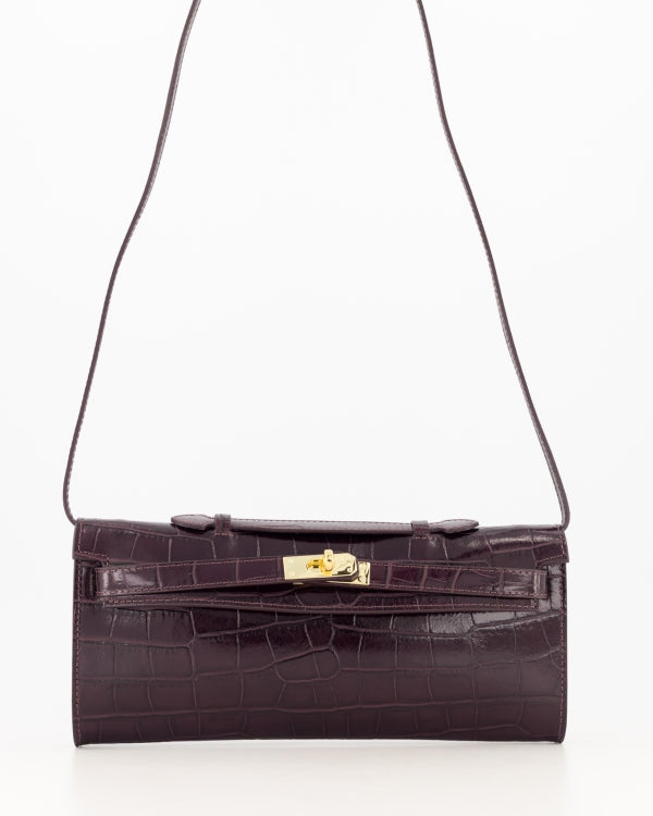 Tas Palermo croco bordeaux