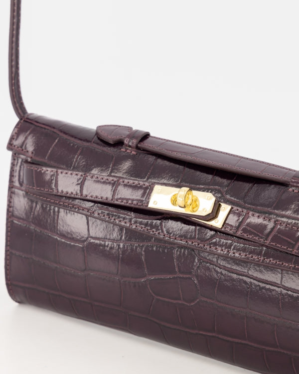 Tas Palermo croco bordeaux