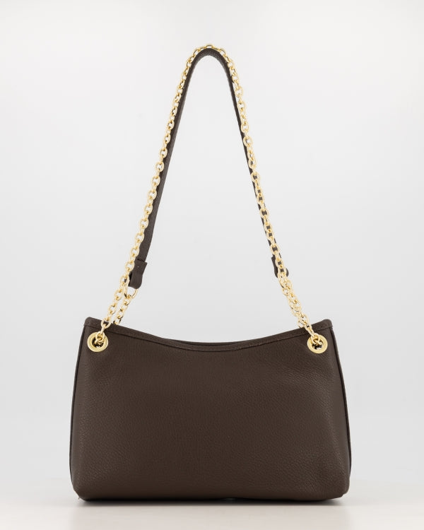 Tas Pisa leer donkerbruin