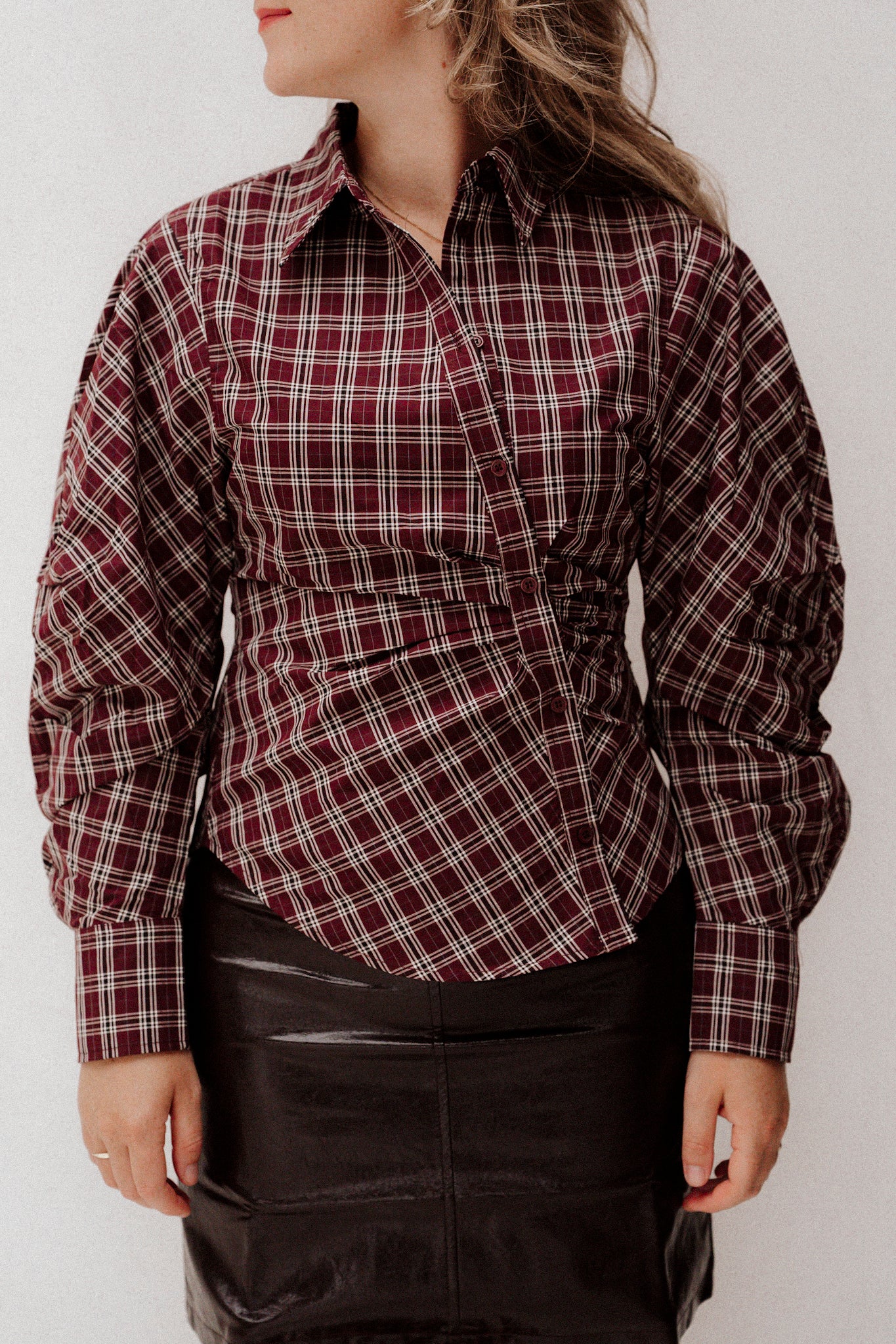 Neoella Medium Check Shirt Pflaume