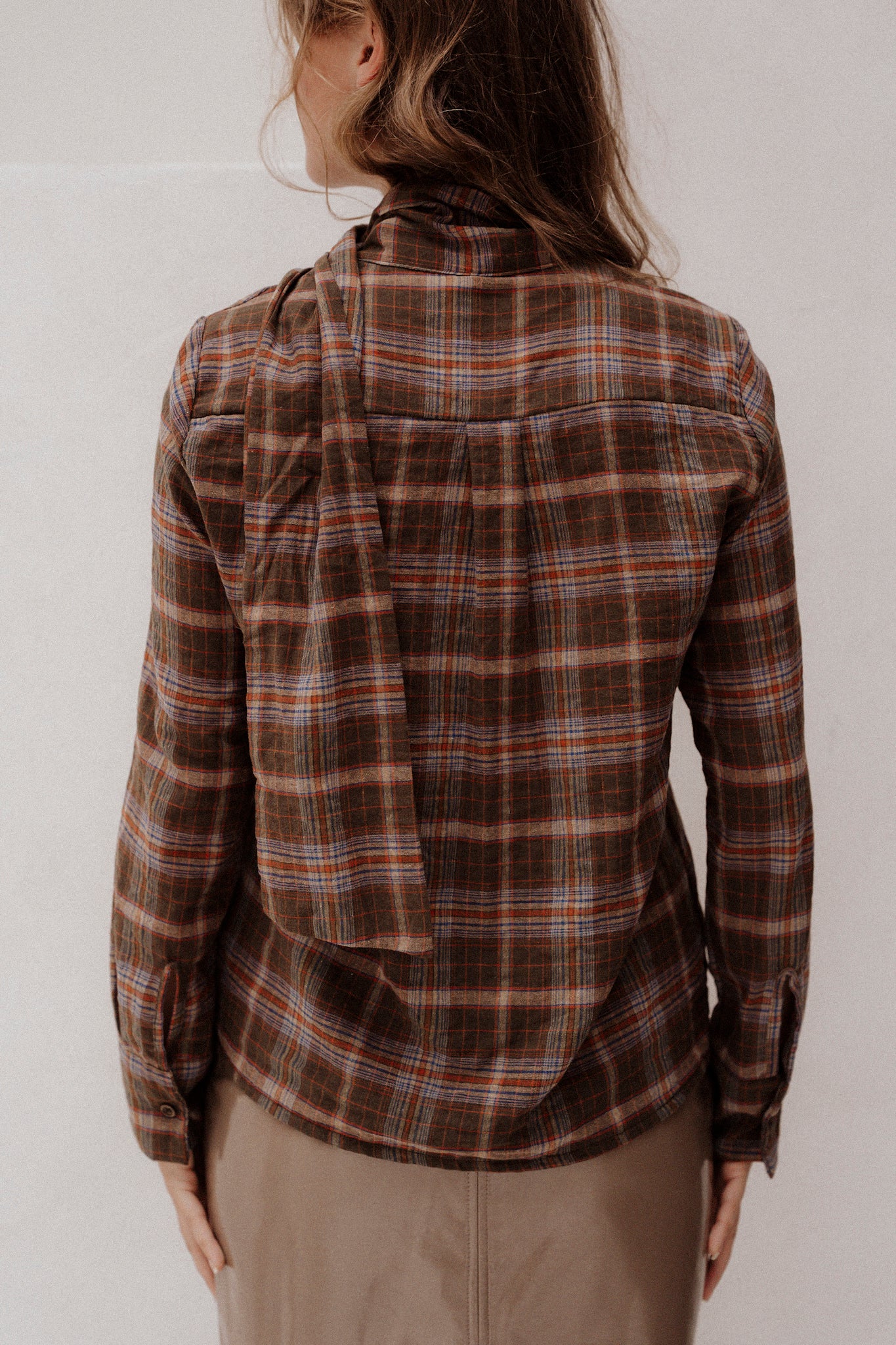 Esmee blouse ruit strik