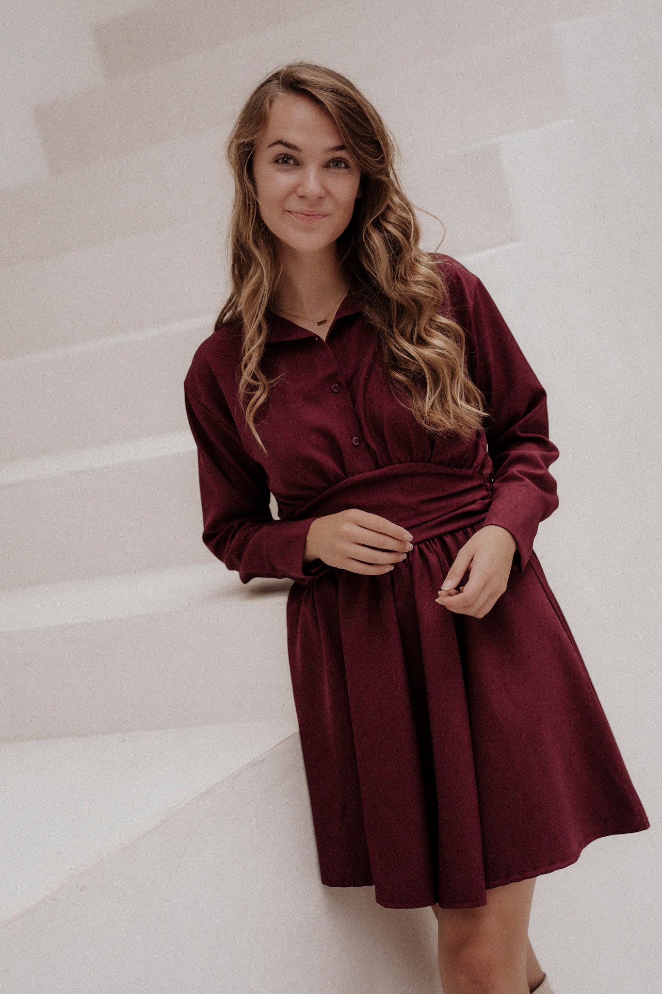 Evie Dress Bordeaux