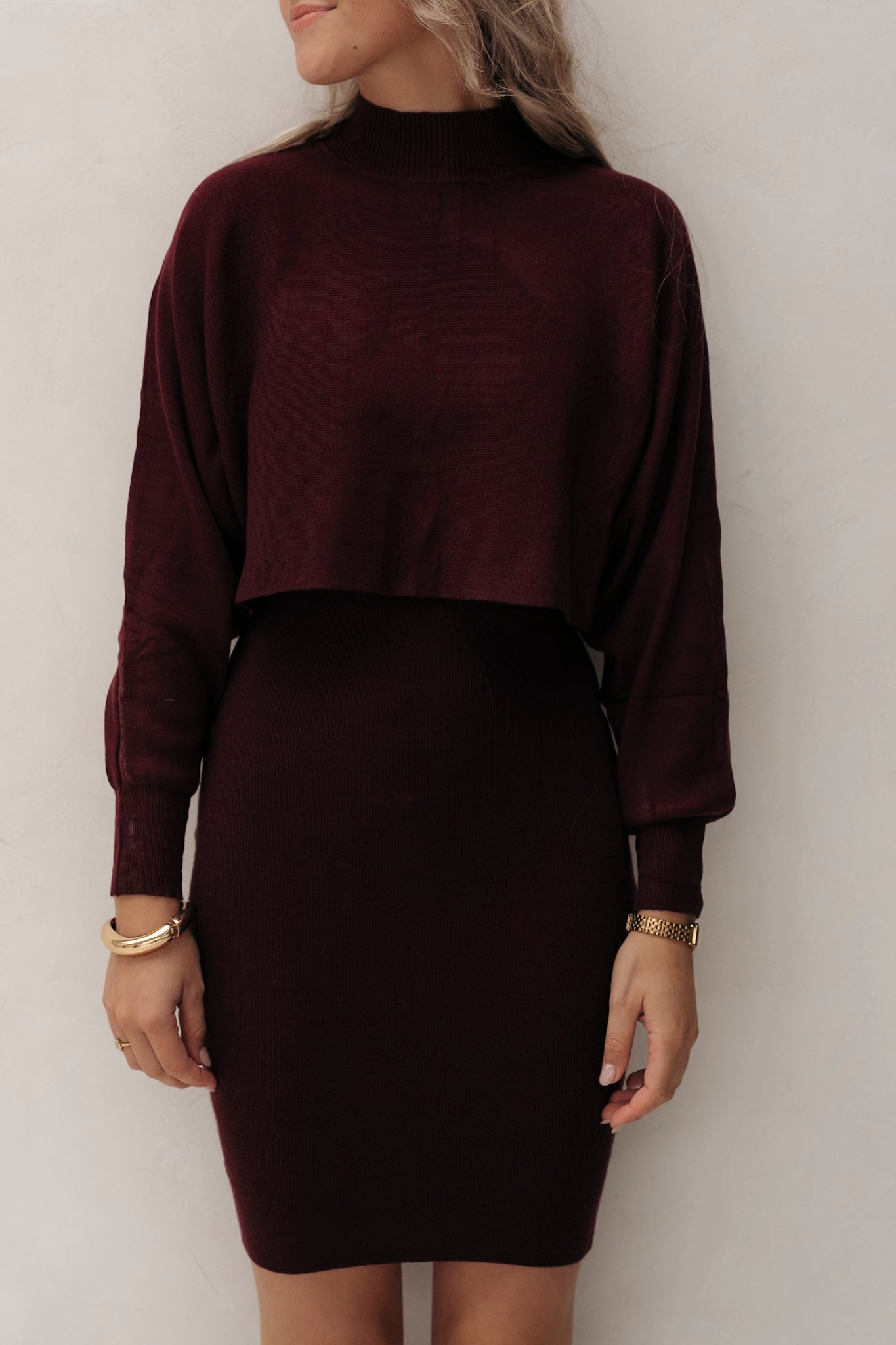 Esther tweedelig set Bordeaux