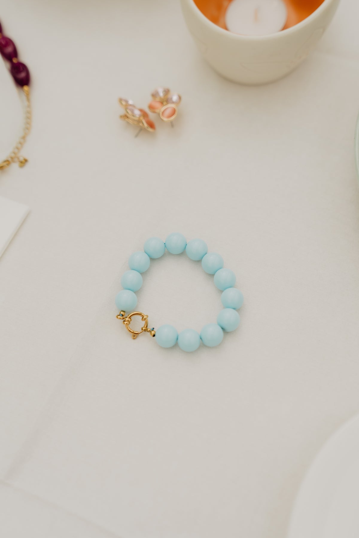 Olivia Armband Perlen Sand