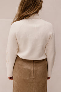 SL Sweater Off-White/sand opdruk - 26538