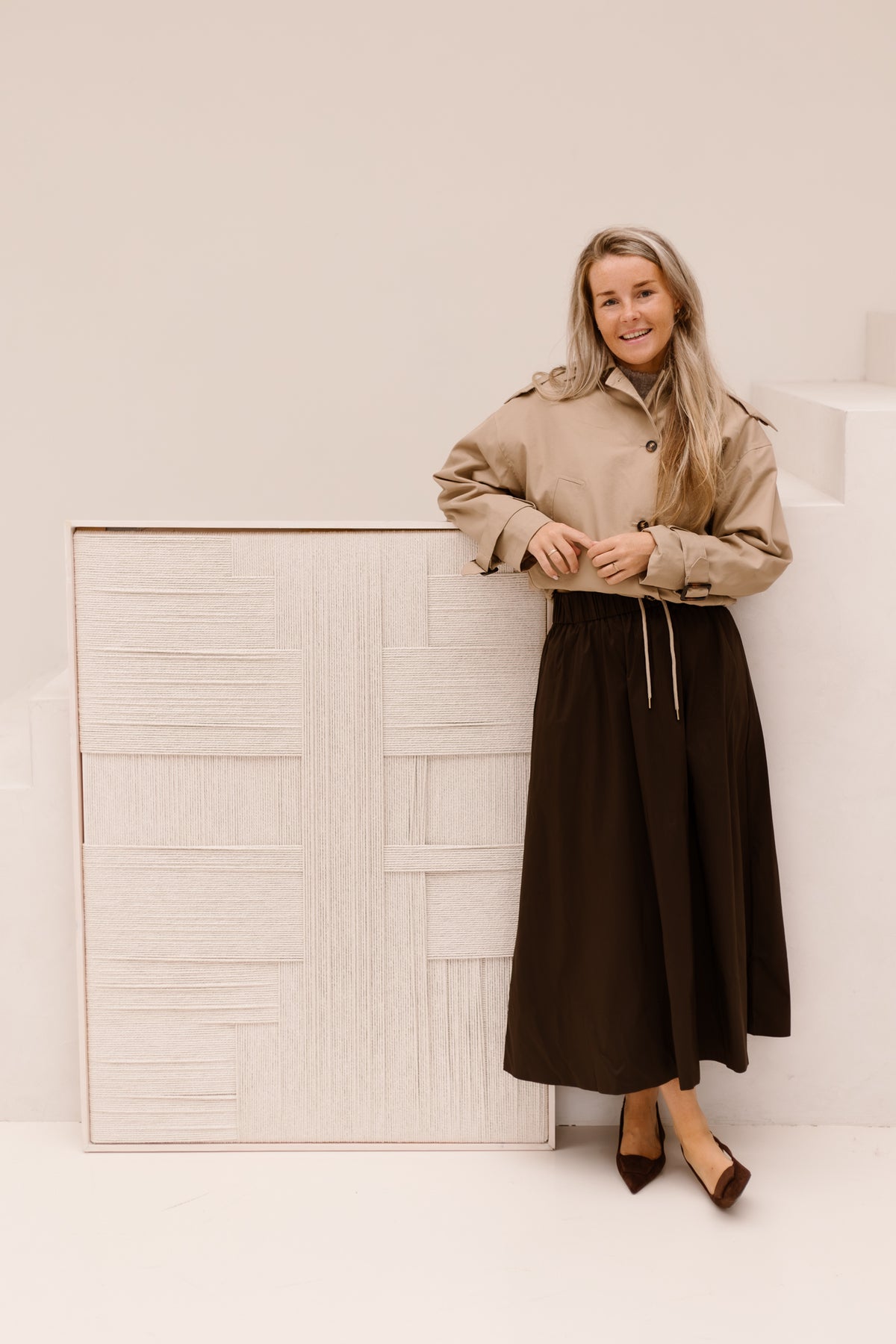 Coat Trench Short Hood Sand 37504