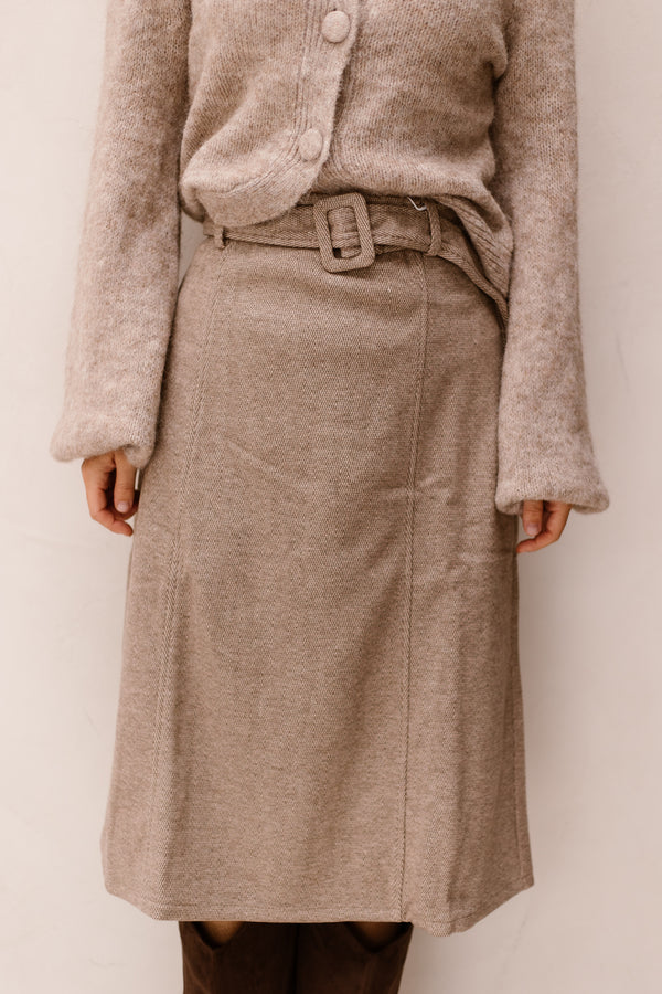 SL Skirt print taupe - 26572