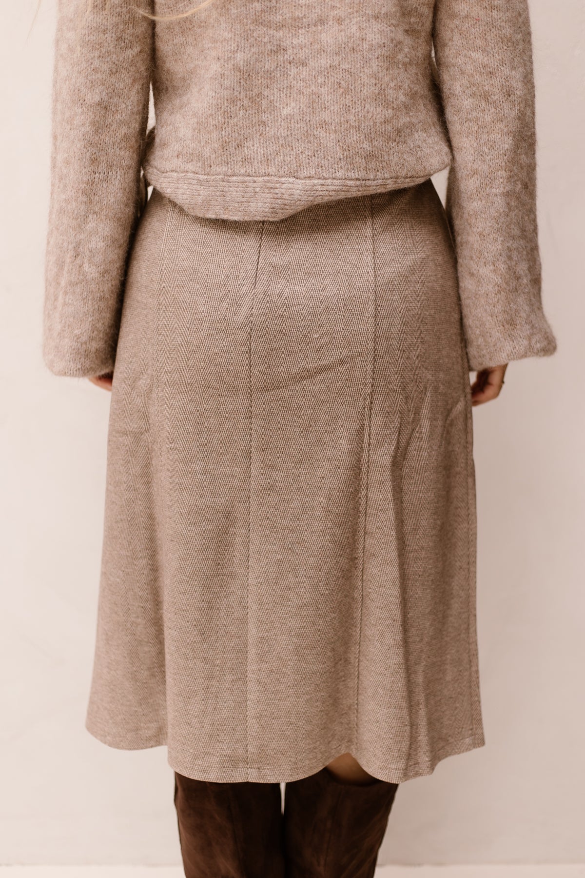 SL Skirt print taupe - 26572