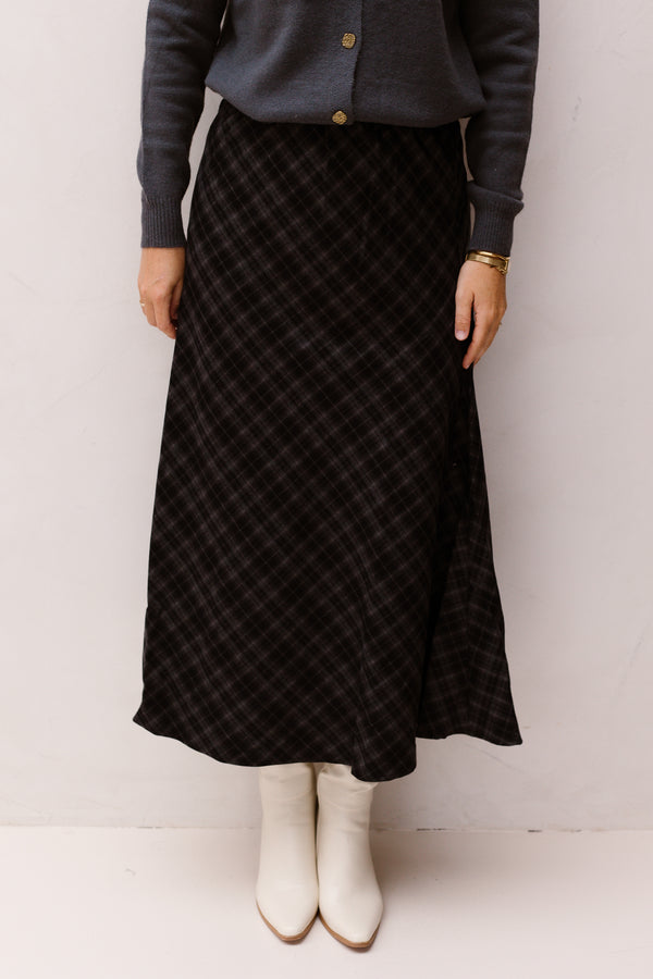 Muirne skirt - Grisaille / dark jeans blue