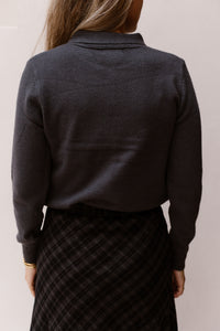 Liora knitting cardigan - Dark jeans blue