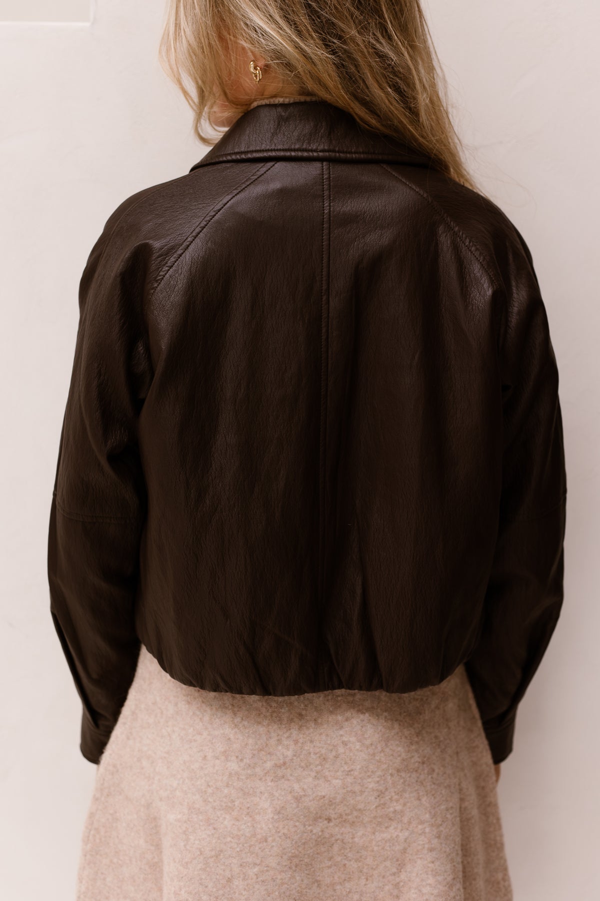 Jacket balloon PU crinkle - Cacao - 11503