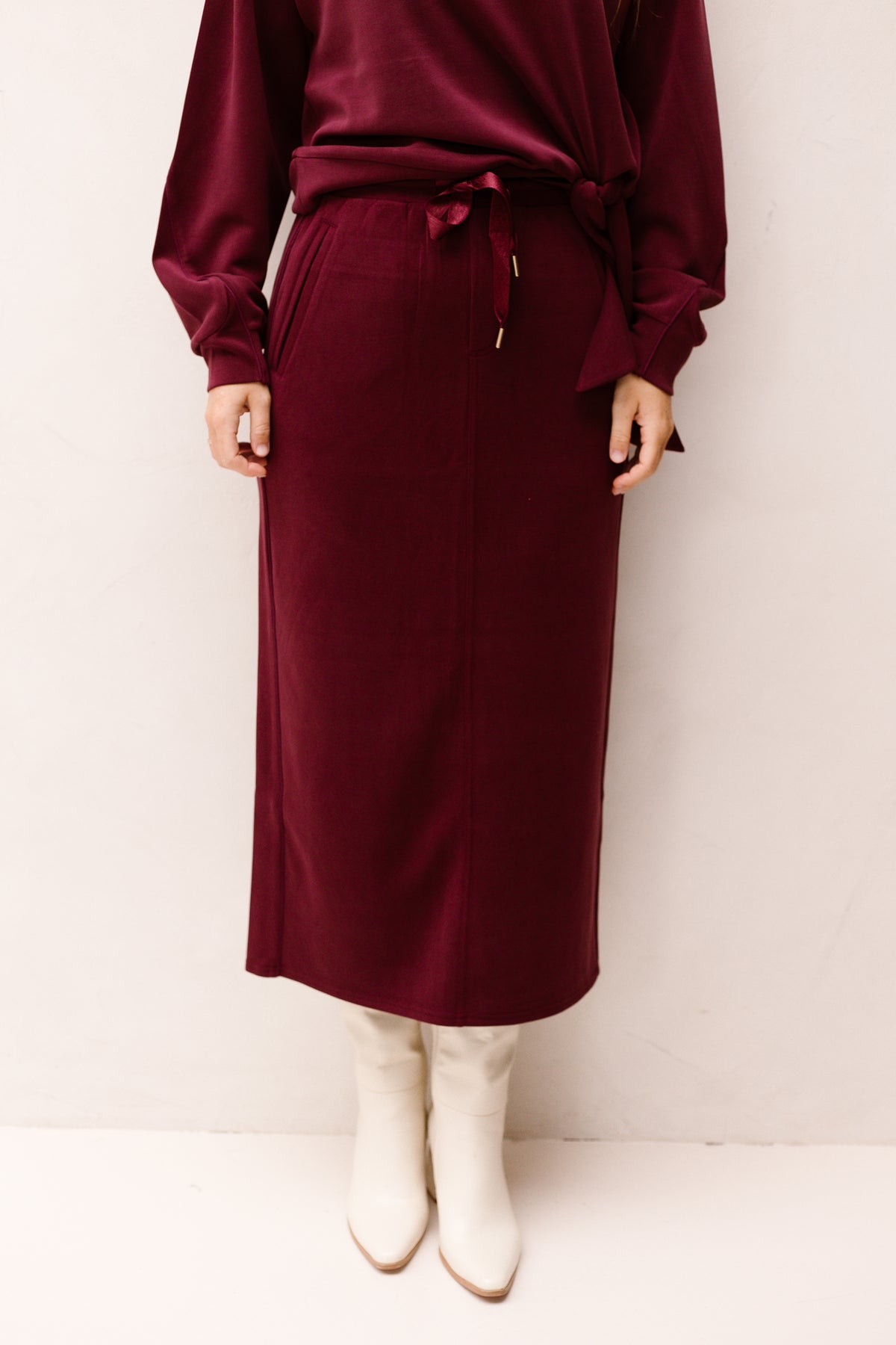 Skirt E-Monogram Modal Merlot 05511