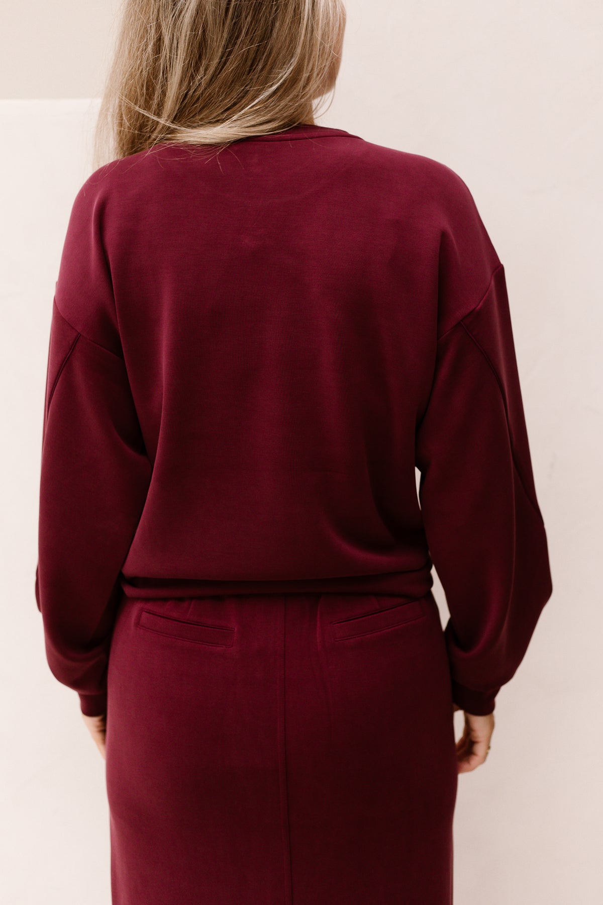 Sweater Modal Knot Detail Merlot 05502