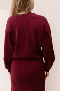 Sweater Modal Knot Detail Merlot 05502