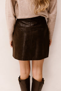 Skirt belt structured PU - Cacao - 11515