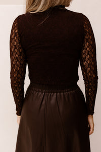 Top l.slve lace - Cacao - 30504
