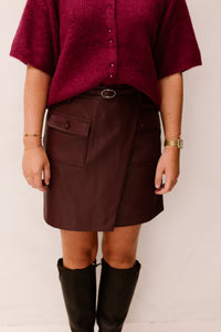 Skirt PU Merlot 11507