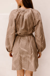 SL Dress flower 3d taupe - 26576