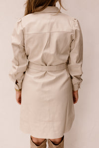 SL Dress leather stone /beige - 26567