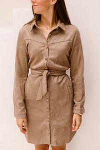 SL Dress suede taupe - 26568