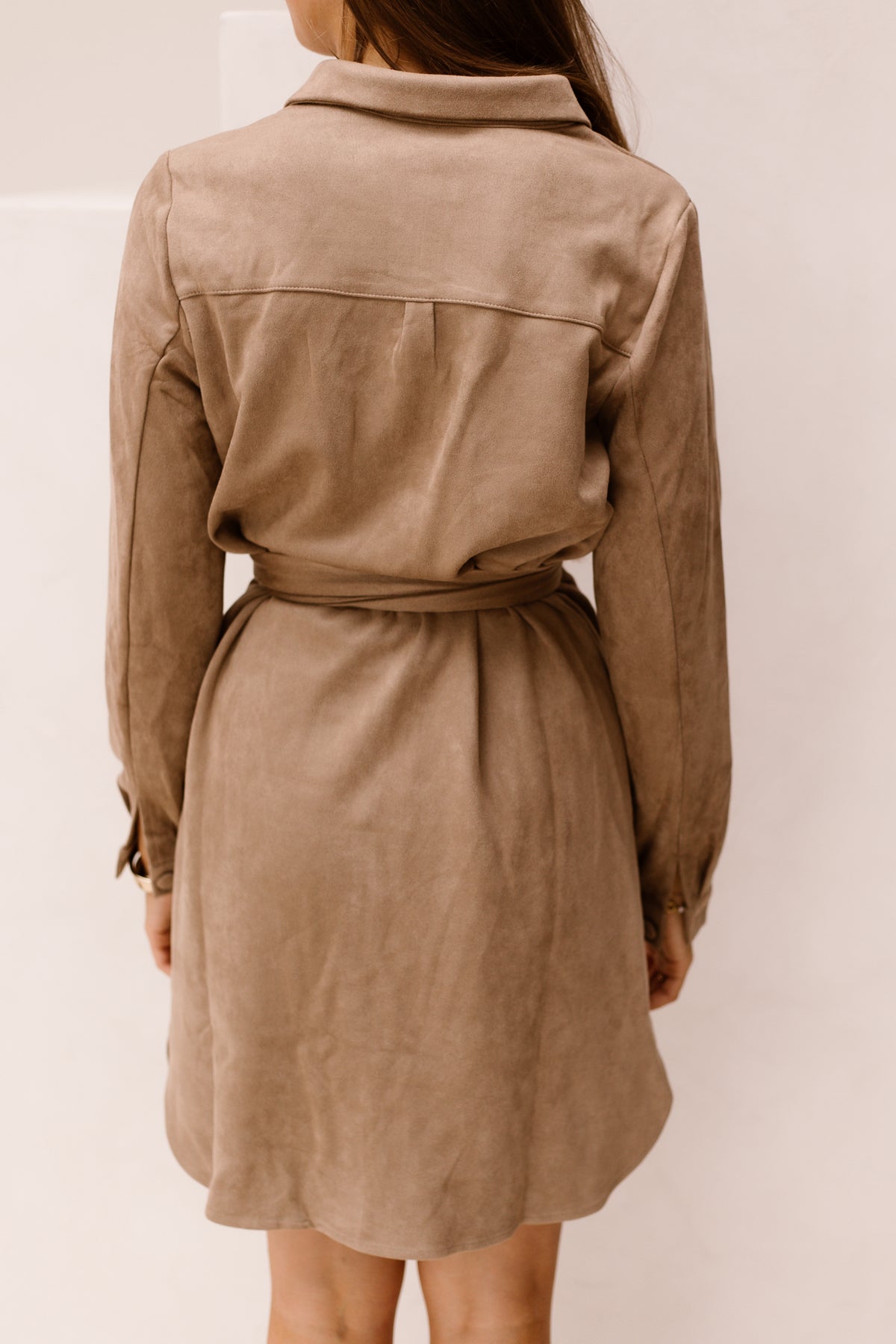SL Dress suede taupe - 26568