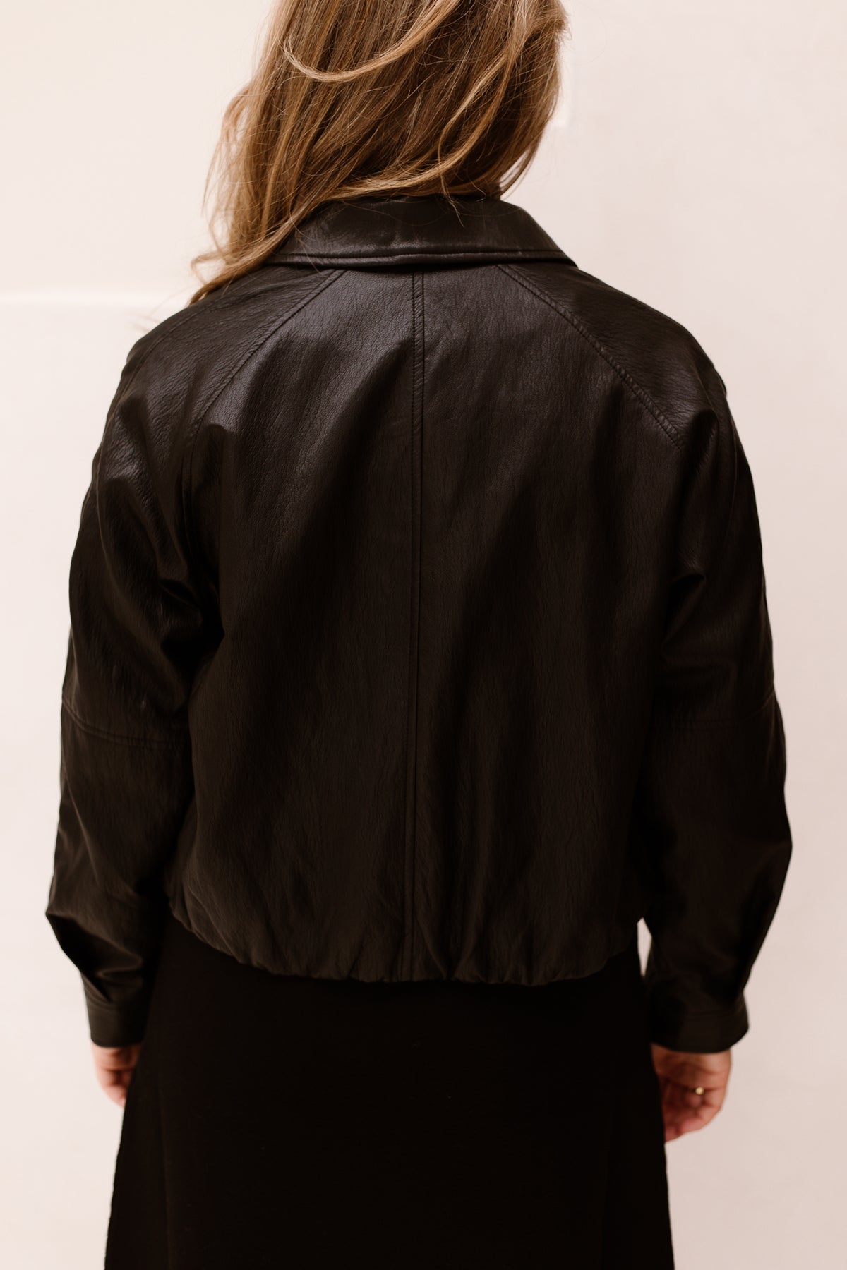 Jacket Balloon PU Crikle Dark Grey 11503